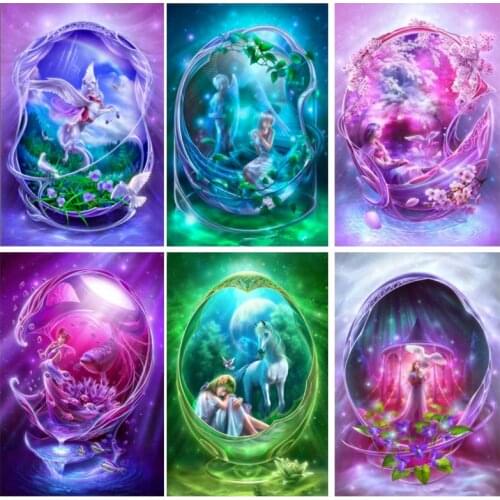 Colorful girl animal 5D diy Needlework embroidery wedding decor resin mosaic diy diamond painting 3d cross stitch kits RA2414