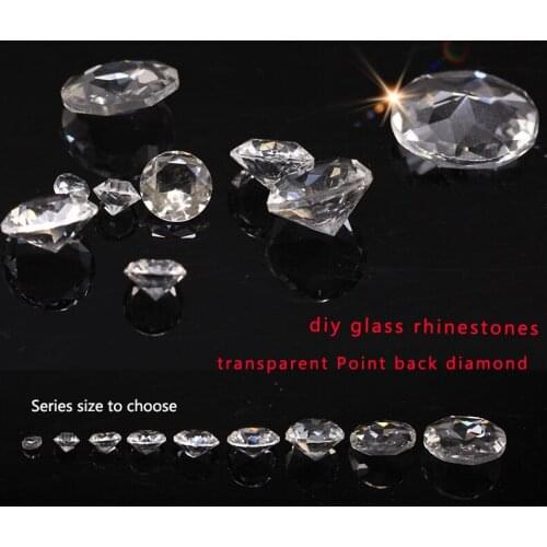 All sizes crystal Round rivoli unfoild glass diamond crystal Diamond Strass Glass Nails Gems Glitter for jewelry Home Decoration