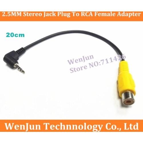 Best price High Quality 4 Pole 2.5MM Stereo Jack Plug To RCA Female Adapter For GPS AV-in Converter Video Cable