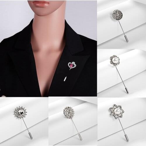 Small Vintage Female Flower Rhinestone Brooches Pins Women Crystal Retro Brooch Romantic Wedding Party Jewelry Hot Sale