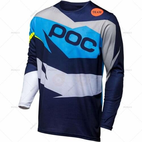 NEW Cycling 2021 Motocross Jersey Downhill Jersey MX Shirt Mountain Bmx DH Maillot Ciclismo Hombre Quick Drying TEAM POC Jersey