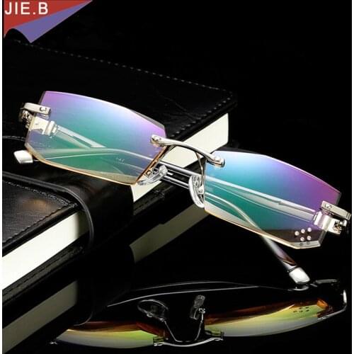 2018 High quality Business Glasses special cutting presbyopia lenses men style reading glasses fashion presbyopic spectacles