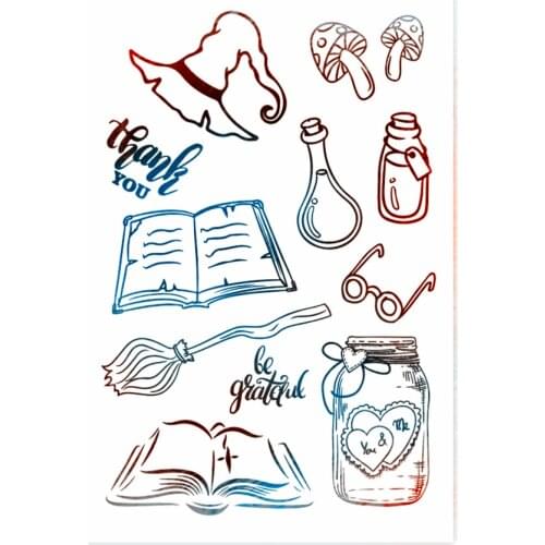 PANFELOU 11*16cm Magic tutorial Transparent Silicone Rubber Clear Stamps cartoon for Scrapbooking/DIY Easter Halloween album
