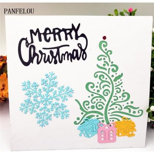 PANFELOU 8.2x11cm Easter Cedar trees Scrapbooking DIY Embossing paper dies cutting dies carbon steel cutter Metal die