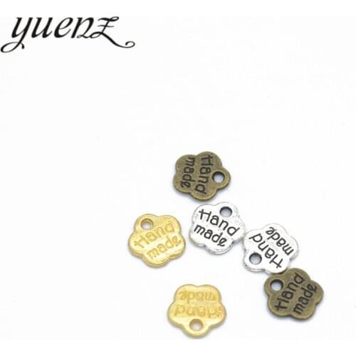YuenZ 60pcs Antique silver color Metal Alloy Alphabet English Message Charms Pendants Diy Jewelry Accessories 8*8mm S216