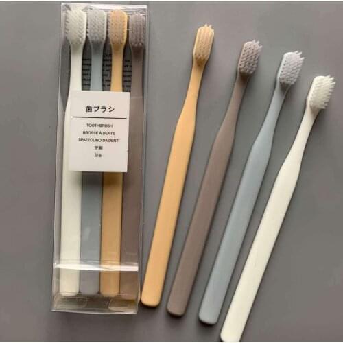 4 PCS/Lot Multi-Color Soft Bristle Small Head Portable Travel Toothbrush Eco-friendly Brush Tooth Care Oral Hygiene