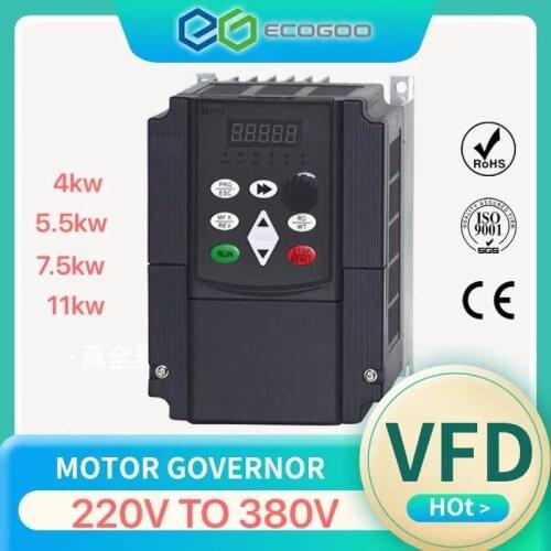 Step up voltage converter inverter 220v to 380v 4kw/5.5kw single phase 220V converter to three phase 380v AC power transformer