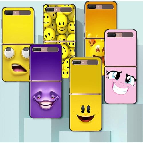 Cute Expression Bag Funny Cover For Samsung Galaxy Z Flip 5G Foldable Cell Phone Case ZFlip 6.7" Black PC Fold Hard Shell Coque