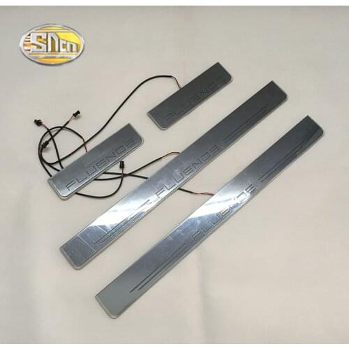SNCN LED door sill for Renualt Fluence Led moving lights door scuff plate welcome pedal