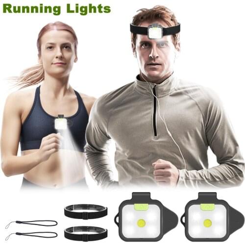 Waterproof Outdoor Sport Running Lights LED Night Running Flashlight Warning Lights USB Charge Chest Lamp Walking Night Jogging