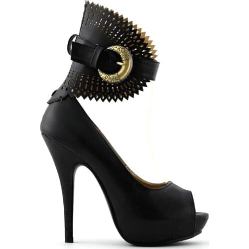 LF30402-2 Ladies Floral Print Peeptoe Gladiator EVE/Club Platform High Heel Stiletto Pumps