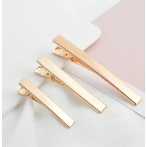 1 Pcs 32mm/42mm/46mm/56mm Gold Single Prong Metal Alligator Hair Clips Hairpins For DIY Bow Pins Hair Styling Tools Accessories