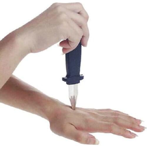 1pc Trick Dagger Knife Retractable SLIDE IN Blade Fun Joke Prank Halloween Prop Fake Gag Toys 18cm Hot Selling