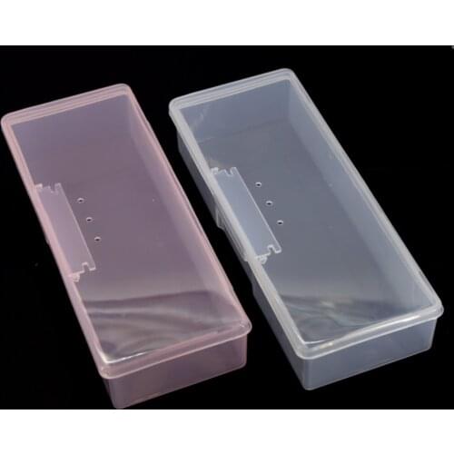 1pc Nail Storage Box Plastic High Quality Transparent Manicure Tool Nail Art Empty Container Storage Boxes Organizer Nail Art