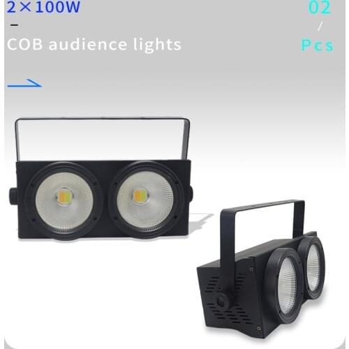 2pcs/lots 2 Eyes LED COB Blinder Light Cold White/Warm White 2in1 COB LEDs Control Optional Individually 2x100W Audience light