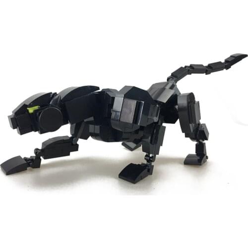 291pcs Black Leopard Building Blocks Anime Figure Model Toys Action Figure One Piece Simulation Figure Dolls Toys For Children