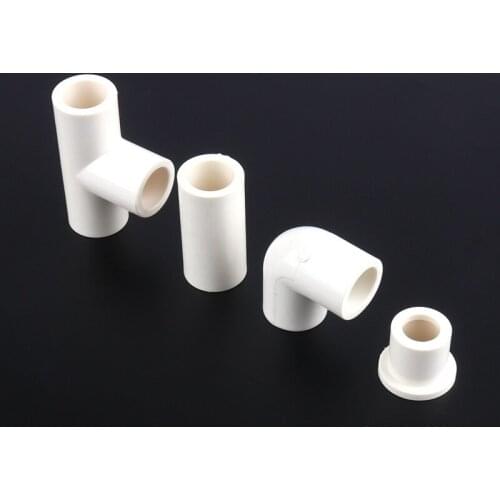 3pcs Inner Dia 16mm PVC Tee/90 Degree Elbow/Straight/Bushing Connector for Home Garden Irrigation PVC Joints