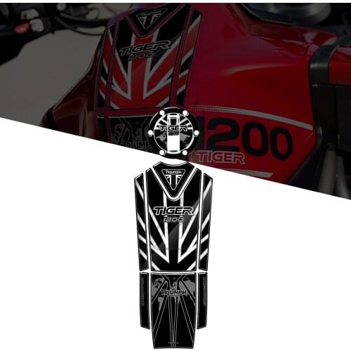 3D Resin Motorcycle Gas Tank Pad Protection Decals Case for Triumph Tiger 1200 Explorer 2012-2017