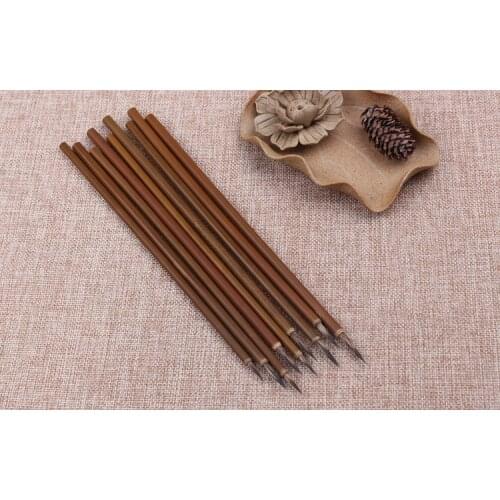 6pcs/set lobular pen badger badger painted hook line eyebrow Chinese painting flowers and birds fine brushwork students brush