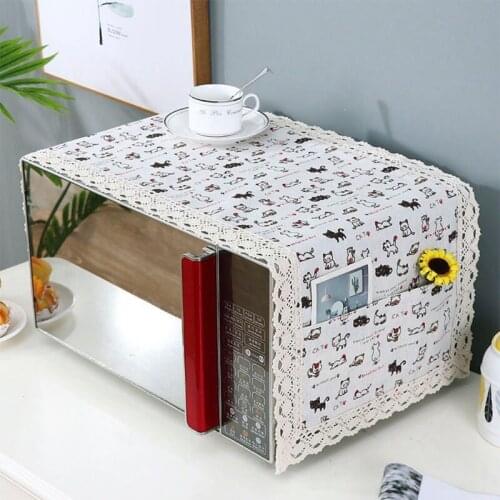 Kitchen Microwave Cover Microwave Oven Hood Oil Dust Cover with Storage Bag Kitchen Accessories Supplies Home Decoration