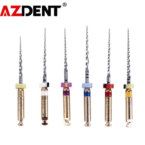 AZDENT 6pcs/pack SX-F3 Dental Instrument Files Root Canal Engine Use Endondontic Root Canal Machine Use
