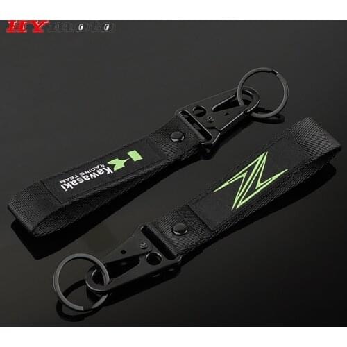 Newest Embroidery Key Chain Collection Keychain For Kawasaki Z250 Z300 Z400 Z1000 Z800 Z900 Z650 Z1000SX Z750 Motorcycle Keyring