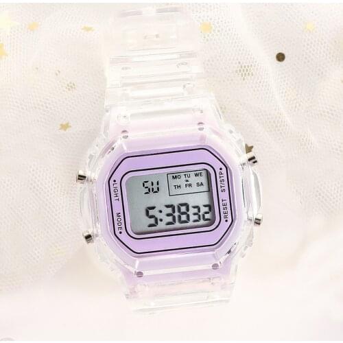 New Arrival Women Men Gold Casual Transparent Digital Sport Watches Lovers Gift Clock Children Wristwatch Female Reloj mujer