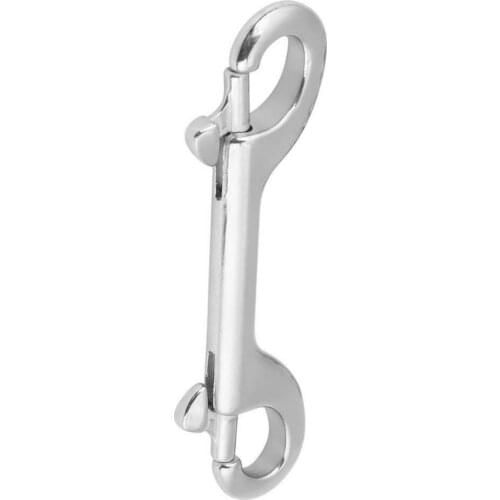 Stainless Steel Double End Snap Hook Key Holder Clip Keychain Spring Buckle