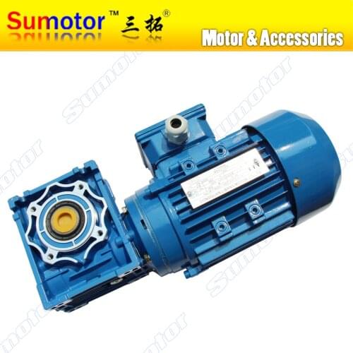 0.18kW AC 220V 380V 3-phases worm gear motor low speed large torque for Industrial Stir Mixing Lifting and Honey extractor