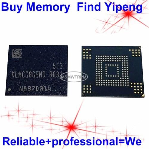 KLMCG8GEND-B031 BGA153Ball EMMC5.0 5.0 64GB Mobilephone Memory New original and Second-hand Soldered Balls Tested OK