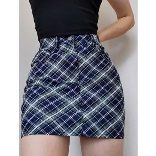HOLYGAGA Denim Skirts For Women