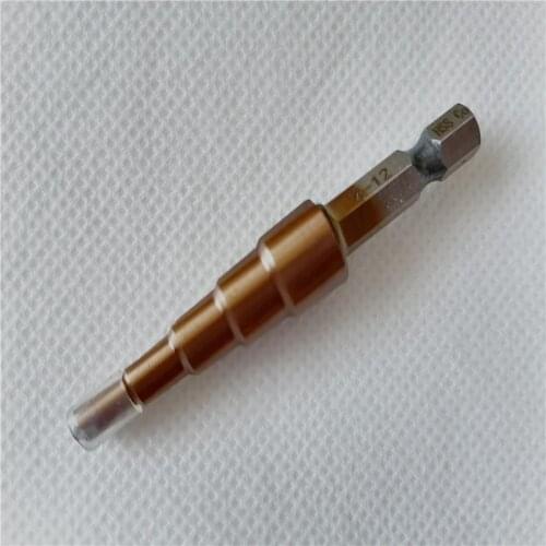 Fixmee HSS Cobalt Step Drill Bits 1/4" Hex Shank Wood Metal Cone Drilling 4-12mm Hole Saw M35 Straight Slot