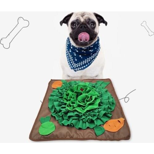 Pet Dog Sniffing Mat Dog Puzzle Toy Pet Snack Feeding Mat Boring Interactive Game Training Blanket Snuffle Feeding Training Mat