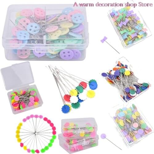 Patchwork Needle Craft Flower Button Head Pins Embroidery Pins For DIY Quilting Tool Sewing Accessories