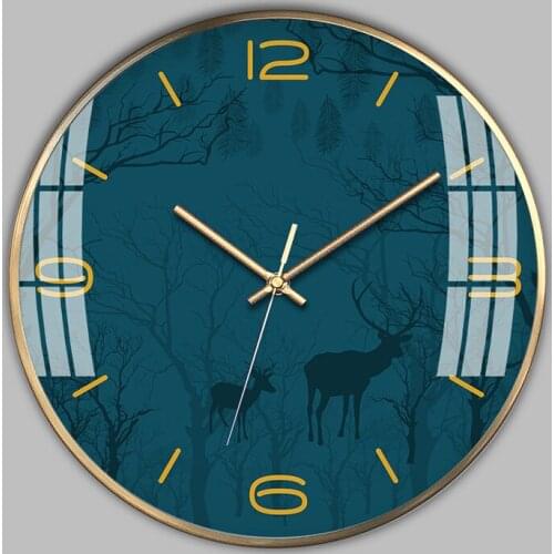 Nordic Creative Metal Wall Clock Digital Luxury Electronic Modern Wall Clock Silent Relogio De Parede Home Decoration OO50WC