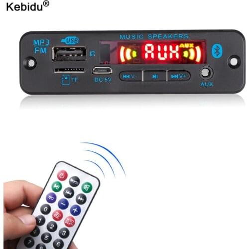 MP3 WMA Decoder Board MP3 Player Car Audio USB TF FM Radio Module 5V 12V Wireless Bluetooth V5.0 with Remote Control For Car