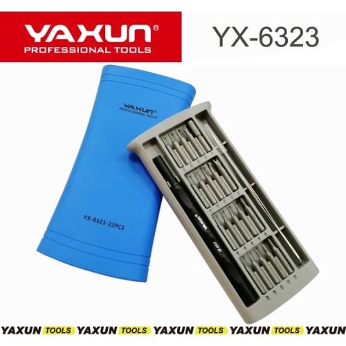 YAXUN YX6323 Mobile Phone Repair Tool Kit 22 in 1 Precision Screwdriver Bit Set For iPhone X/8G/7G/Samsung/Huawei