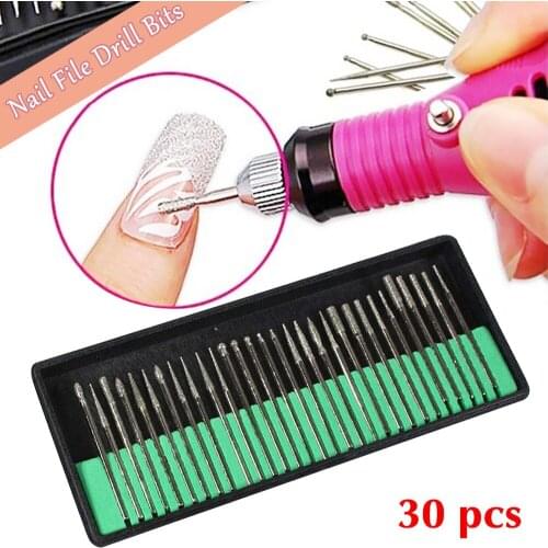 30Pcs Nail Art Electric File Drill Bits Replacement Manicure Pedicure Tool