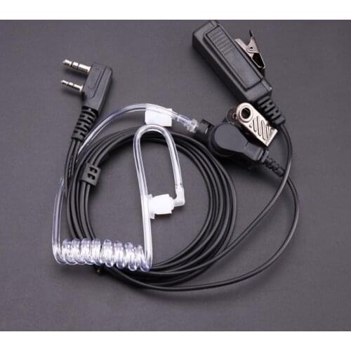 New 2 Pin Practical Covert Acoustic Tube Earpiece Headset Mic For Baofeng Kenwood UV-5R Radiation-Proof Earphones
