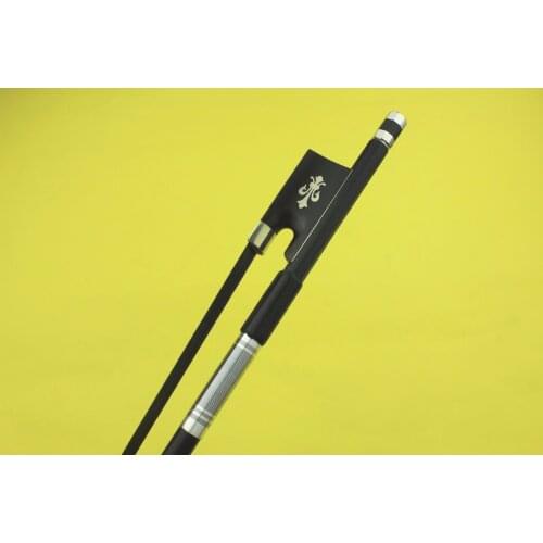 New PRO black 4/4 full size Carbon fiber violin bow Ebony frog black horse hair