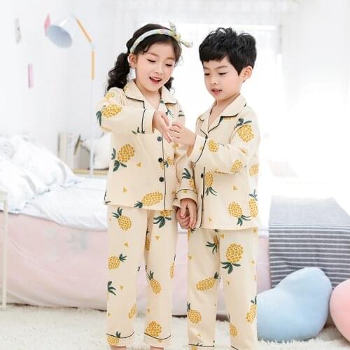 Girls Sleepwear Children Clothing Sets Kids Pajamas Sets Boys Pyjamas Baby Nightwear Toddler Homewear Cotton Pijamas For 2-14Y
