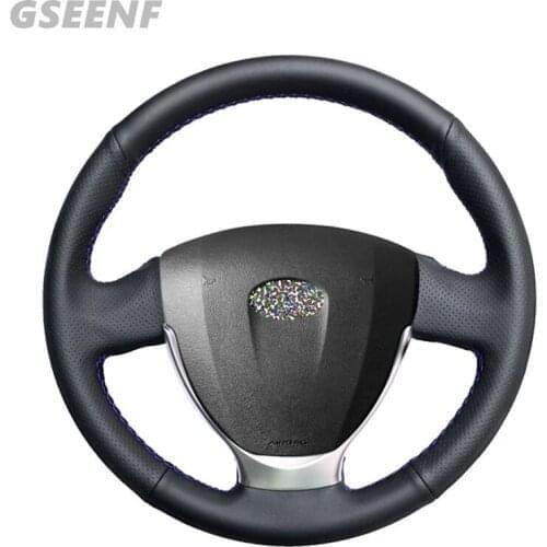 DIY Steering Wheel Cover Artificial Leather Hand-stitched Car Steering Wheel Cover For Lada Kalina 2 2013-2018 Priora 2013-2018