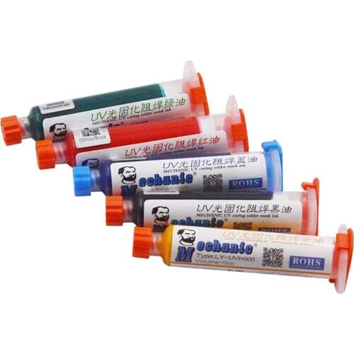 5 Colors 10ml UV Paint Solder Mask 10CC For BGA PCB Paint Prevent Corrosive Arcing Soldering Paste Flux Cream Welding Fluxes Oil