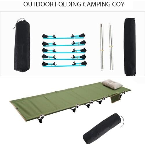 Portable Camping Bed Compact Folding Cot Bed 330LB Bearing Weight Ultralight And Simple Setup For Outdoor Travel Backpacking