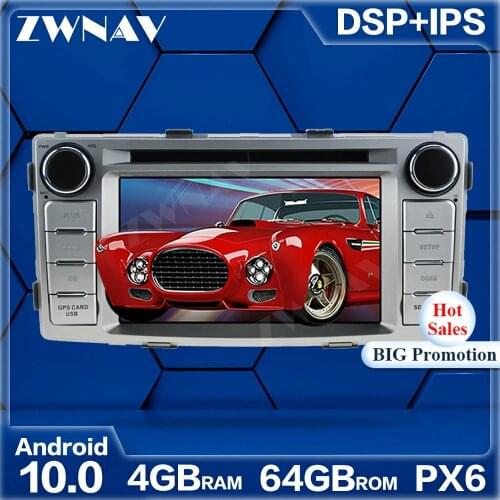 PX6 4+64 Android 10.0 Car Multimedia Player For Toyota Hilux Fortuner 2012-2014 car GPS Radio navi stereo Touch screen head unit