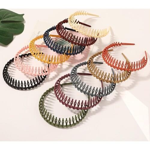 Ruoshui Woman Plastic Hairband With Comb Wash Face Wash Shower Bezel Woman Girls Headband Hair Hoop Ornaments Hair Accessories