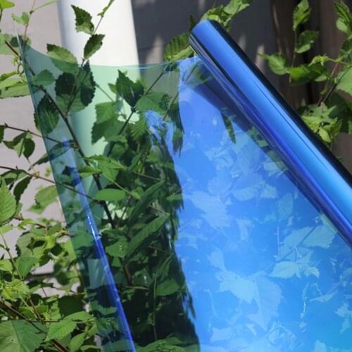 SUNICE Dark Blue 55% VLT Chameleon Windshield Tint Car Window Foils Solar Protection Film Sun Shade Film 50cmX1000cm Adhesive