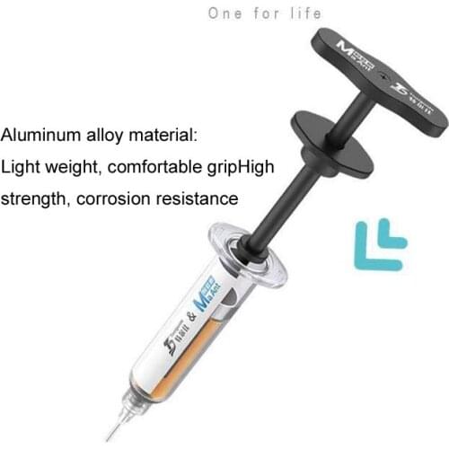 Welding Oil Booster Aluminum Alloy Push Rod Solves Syringe Needle Barrel Damage Problem Solder Flux Needle Booster Tools