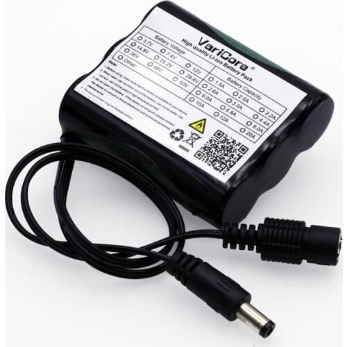 VariCore 12 V 2600 mAh 18650 Li-ion Rechargeable battery Pack for 35W LED Lamp CCTV Camera 2.6A Batteries + Protection board