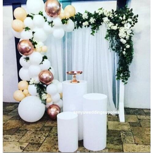 Customized size )Price White Round Acrylic Wedding Backdrop Stand For Party Decoration Without flowers senyu 2121